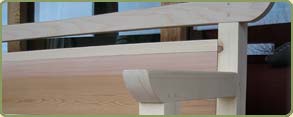 yellow cedar custom bench