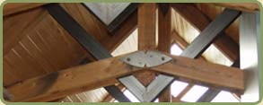 recycled douglas fir siding and soffits, and post and beams in red cedar project