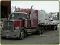 loaded truck ready to delivery