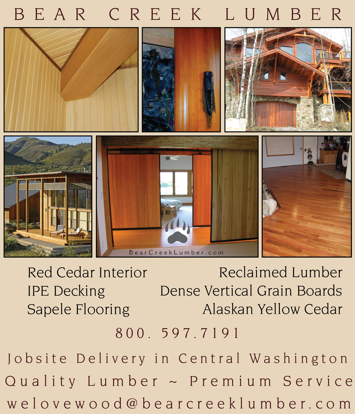 Chelan County Fair Bear Creek Lumber Ad 2008