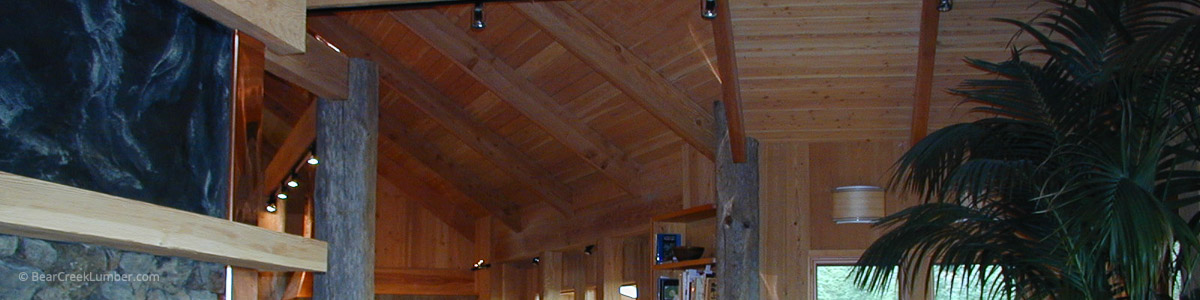 Bear Creek Lumber Douglas Fir Interior and Exterior Post and Beam Post and Beam, Wall Paneling, Ceiling Paneling and Trim Product Options