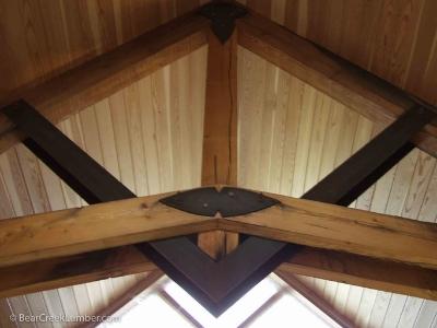 Douglas Fir Ceiling Paneling and Recycled Timbers for Post and Beam Application Mom1.jpg