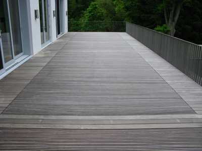 Weathered Western Red Cedar Deck and Railings Without Stain