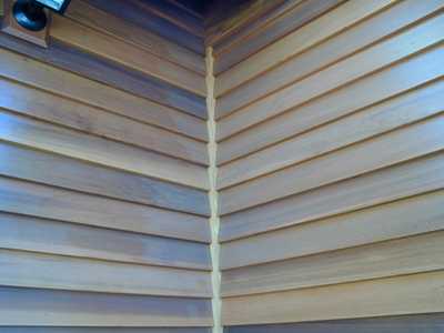 Western Red Cedar Clear Stained Bevel Siding and Trim